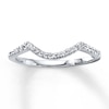 Thumbnail Image 1 of Previously Owned Diamond Wedding Band 1/10 ct tw Round-cut 10K White Gold - Size 4