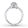 Thumbnail Image 2 of Previously Owned Diamond Engagement Ring 3/8 ct tw Round-cut 10K White Gold - Size 3.75