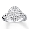 Previously Owned Engagement Ring 1 ct tw Round-cut Diamonds 14K White Gold