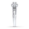 Thumbnail Image 3 of Previously Owned Infinity Engagement Ring 1/2 ct tw Round & Baguette-cut Diamonds 10K White Gold - Size 10.5