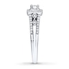 Thumbnail Image 3 of Previously Owned Infinity Engagement Ring 1/2 ct tw Round & Baguette-cut Diamonds 10K White Gold - Size 4