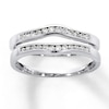 Previously Owned Enhancer 1/4 ct tw Round-cut Diamonds 14K White Gold