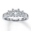 Thumbnail Image 1 of Previously Owned 3-Stone Engagement Ring 1-1/2 ct tw Princess-cut Diamonds 14K White Gold - Size 10.25