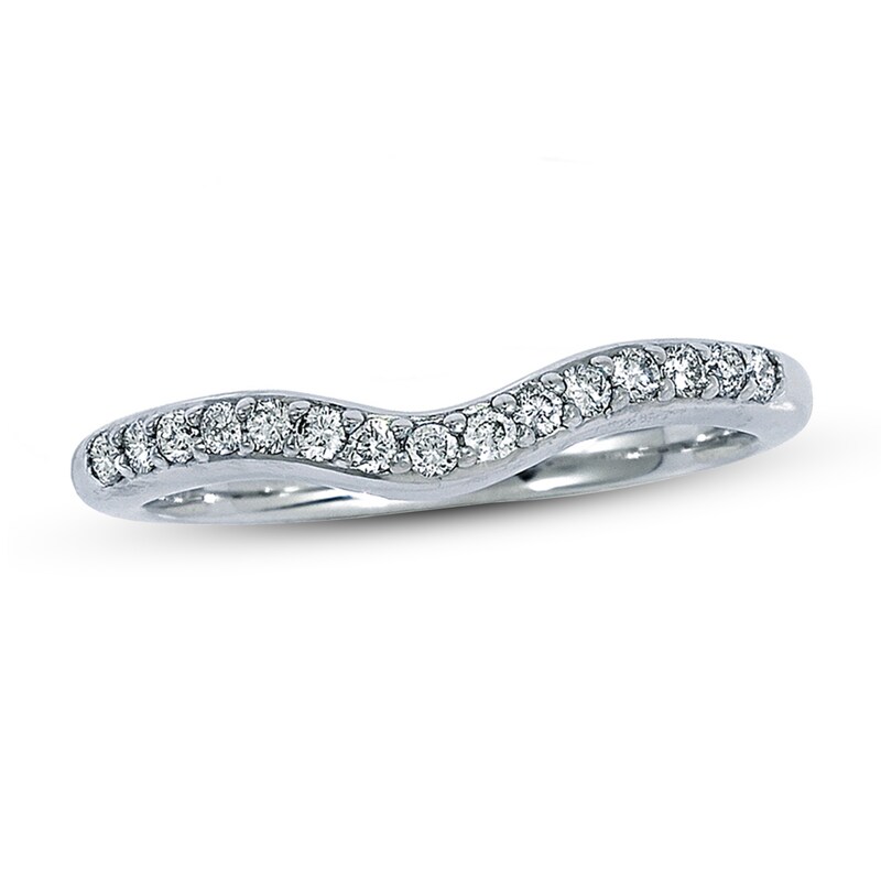 Main Image 1 of Previously Owned Anniversary Band 1/4 ct tw Round-cut Diamonds 14K White Gold - Size 10