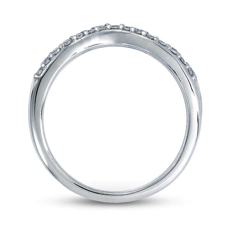 Main Image 2 of Previously Owned Anniversary Band 1/4 ct tw Round-cut Diamonds 14K White Gold - Size 10