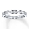 Thumbnail Image 0 of Previously Owned Diamond Wedding Band 1/3 ct tw Princess & Baguette-cut 14K White Gold - Size 4