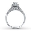 Thumbnail Image 2 of Previously Owned Diamond Ring 1/2 ct tw Princess & Round-cut 14K Gold - Size 4