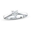 Previously Owned Heart Ring 1/8 ct tw Round-cut Diamonds Sterling Silver