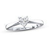 Thumbnail Image 0 of Previously Owned Heart Ring 1/8 ct tw Round-cut Diamonds Sterling Silver - Size 3.5