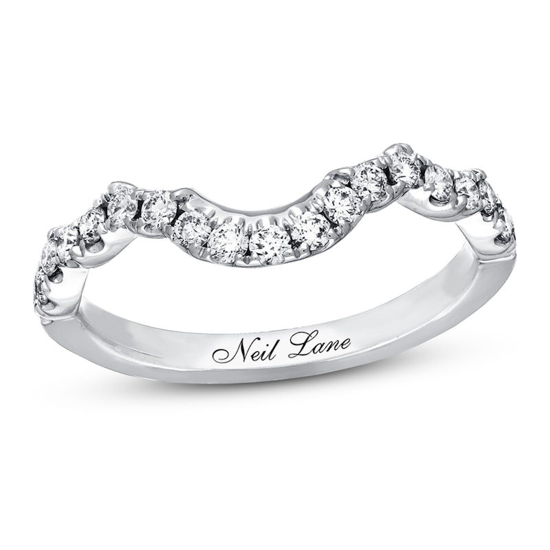 Previously Owned Neil Lane Wedding Band 3/8 ct tw Round-cut Diamonds 14K White Gold - Size 3.5