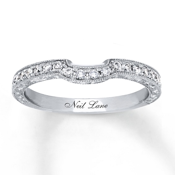 Previously Owned Neil Lane Wedding Band 1/3 ct tw Round-cut Diamonds 14K White Gold Size 5.25