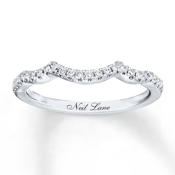 Previously Owned Neil Lane Bridal Wedding Band 1/6 ct tw Round-cut Diamonds 14K White Gold Size 10