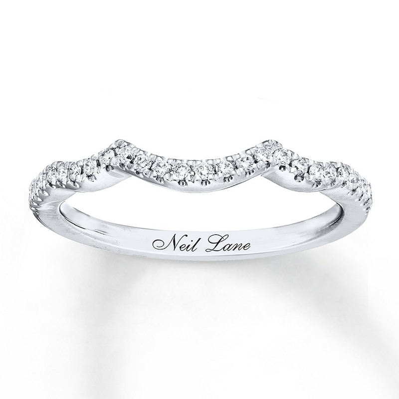 Main Image 1 of Previously Owned Neil Lane Bridal Wedding Band 1/6 ct tw Round-cut Diamonds 14K White Gold - Size 10