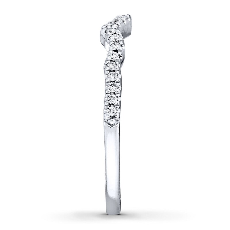 Main Image 3 of Previously Owned Neil Lane Bridal Wedding Band 1/6 ct tw Round-cut Diamonds 14K White Gold - Size 10
