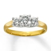 Thumbnail Image 0 of Previously Owned Three-Stone Diamond Engagement Ring 1 ct tw Round-cut 14K Yellow Gold - Size 9.75