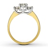 Previously Owned Three-Stone Diamond Engagement Ring 1 ct tw Round-cut 14K Yellow Gold