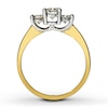Thumbnail Image 2 of Previously Owned Three-Stone Diamond Engagement Ring 1 ct tw Round-cut 14K Yellow Gold - Size 9.75