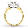 Thumbnail Image 1 of Previously Owned Three-Stone Diamond Engagement Ring 1 ct tw Round-cut 14K Yellow Gold - Size 9.75