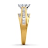 Previously Owned Diamond Engagement Ring 1 ct tw Marquise, Baguette & Round-cut 14K Yellow Gold