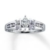 Thumbnail Image 1 of Previously Owned Diamond Engagement Ring 3/4 ct tw Marquise & Round-cut 14K White Gold - Size 3