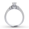 Thumbnail Image 2 of Previously Owned Diamond Engagement Ring 3/4 ct tw Marquise & Round-cut 14K White Gold - Size 3