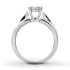 Thumbnail Image 2 of Previously Owned Engagement Ring 1 ct tw Princess & Ronud-cut Diamonds 14K White Gold - Size 4.25