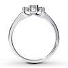 Thumbnail Image 2 of Previously Owned 3-Stone Diamond Engagement Ring 1/4 ct tw Round-cut 14K White Gold - Size 4