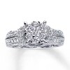 Thumbnail Image 1 of Previously Owned Diamond Engagement Ring 1-3/8 ct tw Round-cut 14K White Gold - Size 12.25