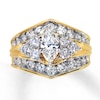 Thumbnail Image 1 of Previously Owned Diamond Engagement Ring 2 ct tw Marquise & Round-cut 14K Yellow Gold - Size 9.75