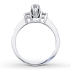 Thumbnail Image 1 of Previously Owned Three-Stone Diamond Engagement Ring 1/2 ct tw Round-Cut 14K White Gold - Size 4