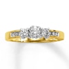 Thumbnail Image 0 of Previously Owned Three-Stone Diamond Engagement Ring 1/2 ct tw Round-cut 14K Yellow Gold - Size 9.75