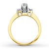 Thumbnail Image 1 of Previously Owned Three-Stone Diamond Engagement Ring 1/2 ct tw Round-cut 14K Yellow Gold - Size 9.75