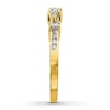 Thumbnail Image 3 of Previously Owned Three-Stone Diamond Engagement Ring 1/2 ct tw Round-cut 14K Yellow Gold - Size 9.75
