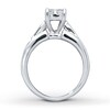 Thumbnail Image 2 of Previously Owned Engagement Ring 1 ct tw Princess-cut Diamonds 14K White Gold - Size 9.75