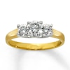 Previously Owned Three-Stone Diamond Engagement Ring 1 ct tw Round-cut 14K Two-Tone Gold