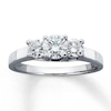 Previously Owned Anniversary Ring 1 ct tw Round-cut Diamonds 14K White Gold