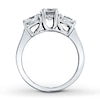 Thumbnail Image 2 of Previously Owned 3-Stone Diamond Engagement Ring 2 ct tw Round-cut 14K White Gold - Size 4
