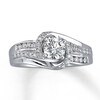 Thumbnail Image 0 of Previously Owned Diamond Engagement Ring 5/8 ct tw Round-cut 14K White Gold - Size 4