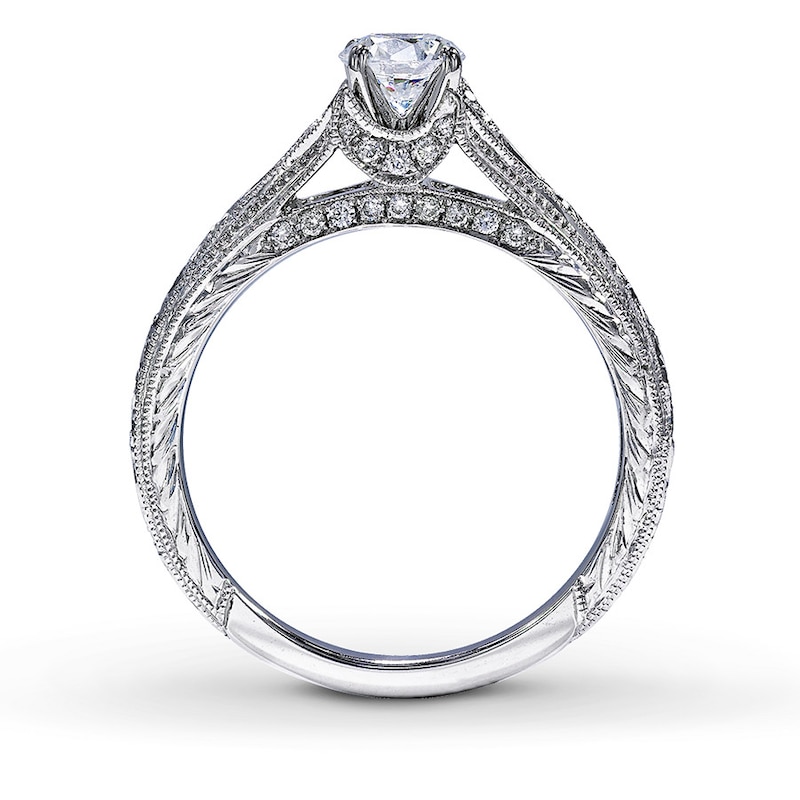 Previously Owned Neil Lane Engagement Ring 5/8 ct tw Round-cut Diamonds 14K White Gold