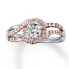 Thumbnail Image 0 of Previously Owned Diamond Engagement Ring 7/8 ct tw Round-cut 14K Two-Tone Gold - Size 10