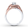 Thumbnail Image 1 of Previously Owned Diamond Engagement Ring 7/8 ct tw Round-cut 14K Two-Tone Gold - Size 10