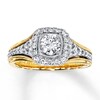 Thumbnail Image 1 of Previously Owned Diamond Engagement Ring 1 ct tw Round-cut 14K Two-Tone Gold - Size 4