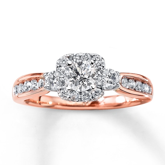 Previously Owned Diamond Engagement Ring 1 ct tw Round-cut 14K Two-Tone Gold Size 3