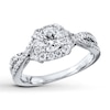 Thumbnail Image 1 of Previously Owned Diamond Engagement Ring 7/8 ct tw Round-cut 14K White Gold - Size 4