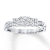 Thumbnail Image 1 of Previously Owned 3-Stone Diamond Engagement Ring 1/3 ct tw Round-cut 10K White Gold - Size 10.25