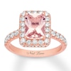 Previously Owned Neil Lane Morganite Engagement Ring 1 ct tw Round-cut Diamonds 14K Gold