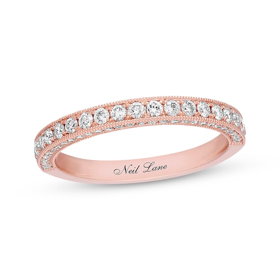 Previously Owned Neil Lane Diamond Wedding Band 1/2 ct tw Round-cut 14K Rose Gold