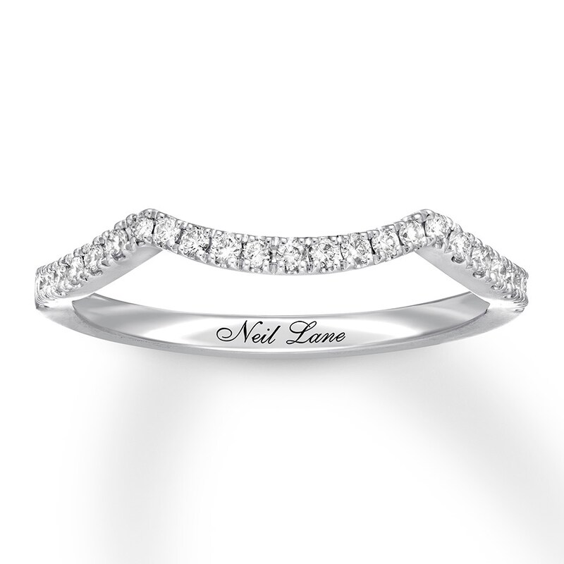 Main Image 1 of Previously Owned Neil Lane Diamond Wedding Band 1/5 ct tw Round-cut 14K White Gold