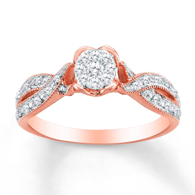 Main Image 1 of Previously Owned Promise Ring 1/5 ct tw 10K Rose Gold