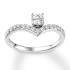 Thumbnail Image 1 of Previously Owned Diamond Engagement Ring 5/8 ct tw Round-cut 14K White Gold